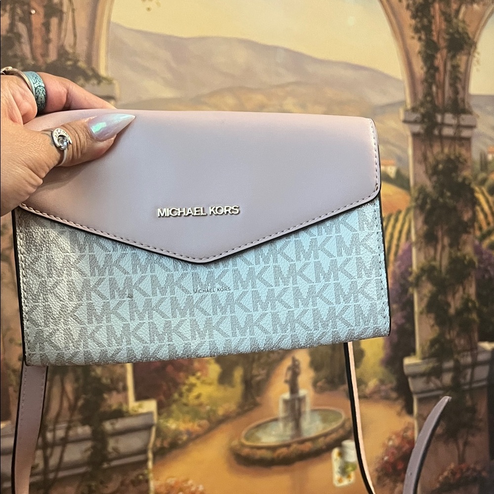 Michael Kors Blush and Gray Crossbody Bag